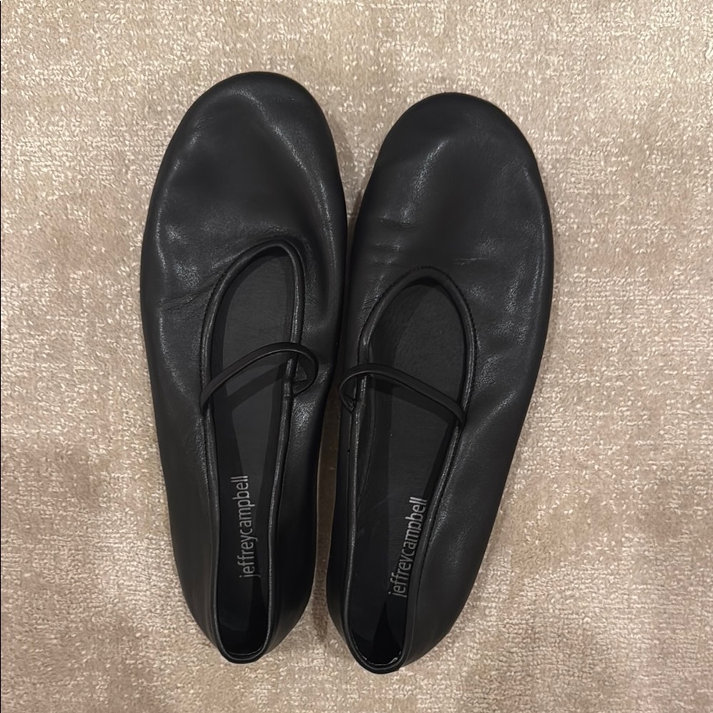 Jeffrey Campbell Black Ballet Flats